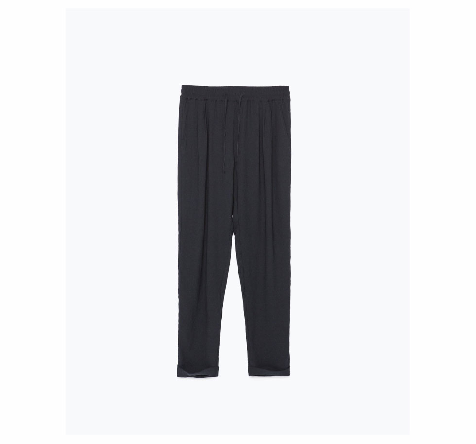 cut trousers drawstring waist celana panjang santai pinggang karet 100 polyester cut trousers drawstring waist celana panjang santai pinggang karet 100 polyester