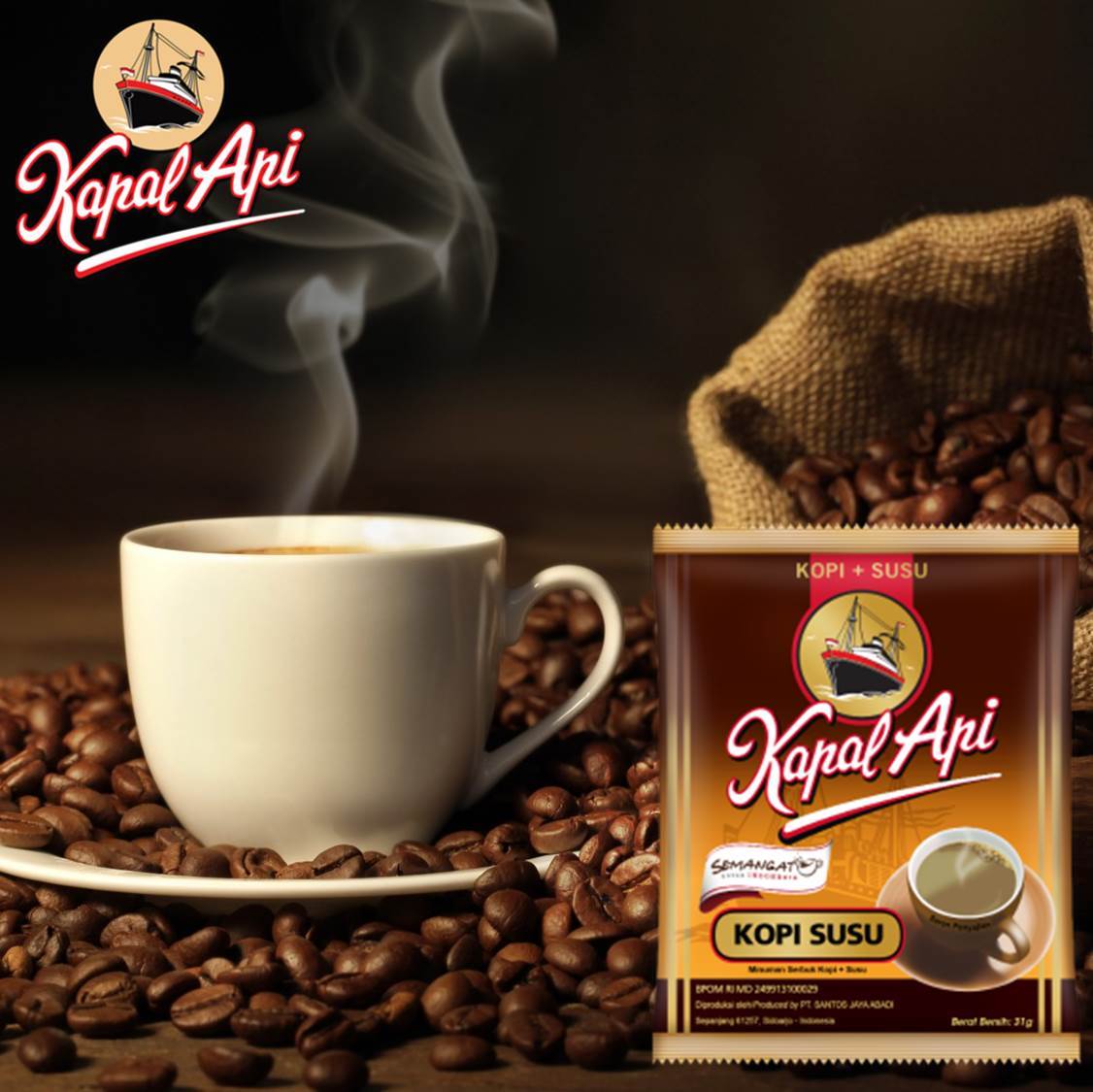 ABC Kopi Susu Instan Coffee 10-ct, 10.9 Oz
