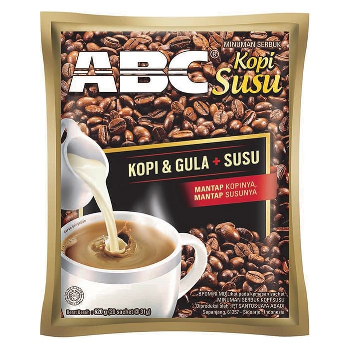 Brewed with hot water and enjoy your day with ABC Coffee Milk.Ingredients : Pure coffee, sugar and milk.BPOM RI MD 249913102029. ABC White Coffee
