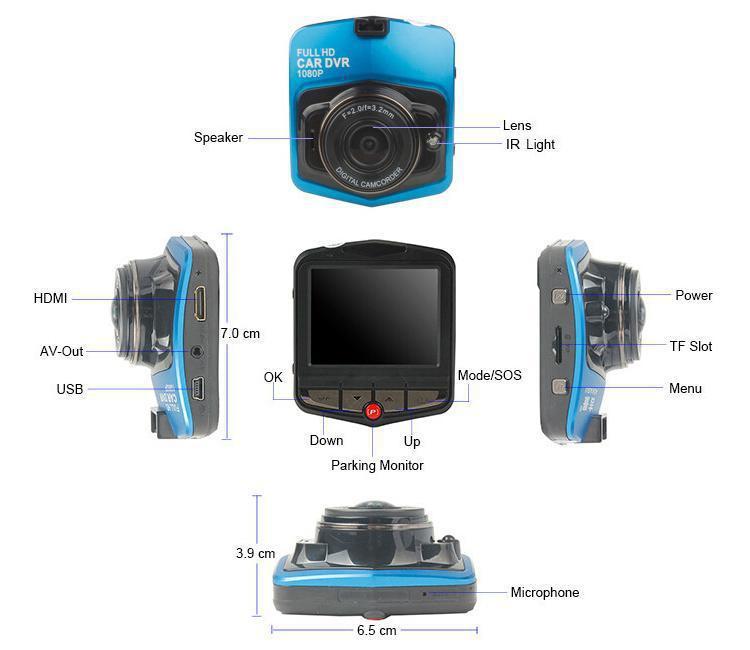 gt 300 car camera dashboard camera dvr hd 1080