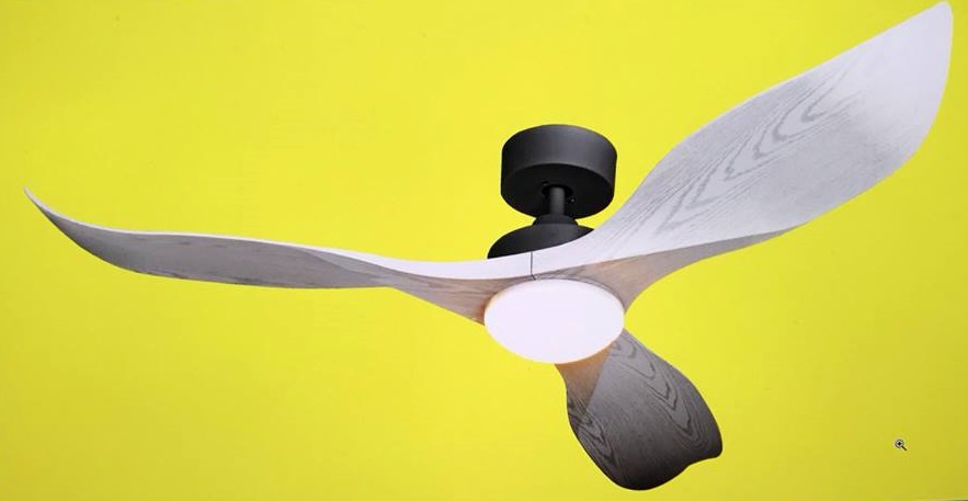 Amasco Wale 52 41 Inches Ceiling Fan Led 3 Tones 6 Sd Colour Mbk Mah Matt Black Dark Oak Lines