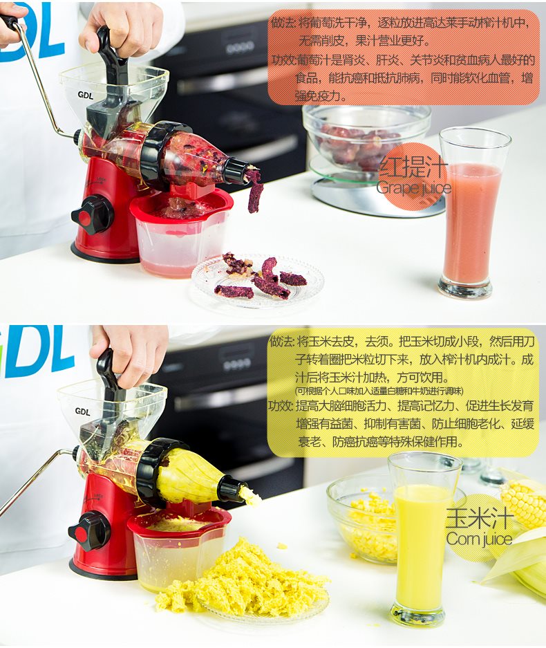 Buy NEW GDL Manual Slow Fruit Juicer Mini Baby Simple Fruit Juicer. CNY Special. Grapefruit Diet ...