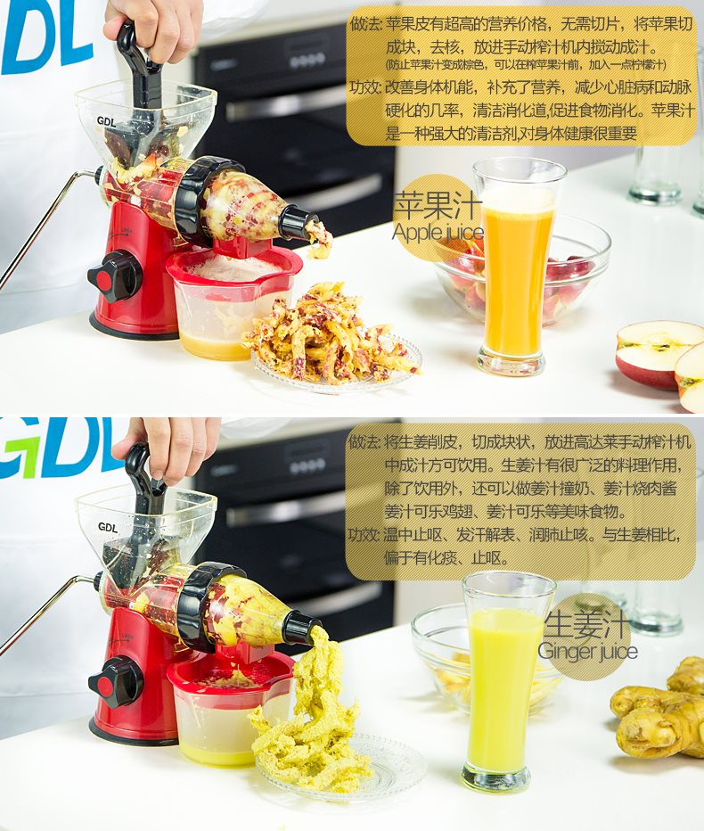 Buy NEW GDL Manual Slow Fruit Juicer Mini Baby Simple ...