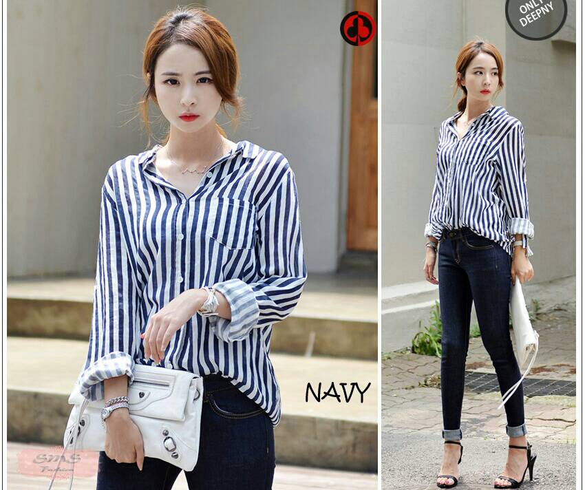 buy stripe blouse dress polka deals for only rp65 000 buy stripe blouse dress polka deals for only rp65 000