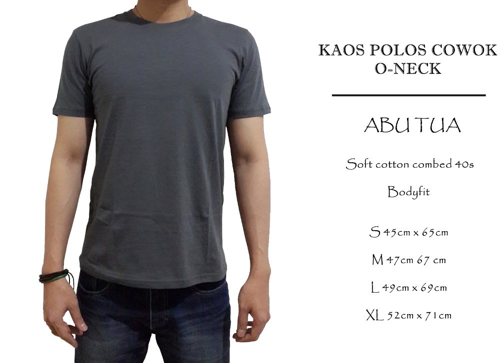 kaos polos bodyfit SPOOF | PREMIUM QUALITY | lengan panjang cowok - crew neck