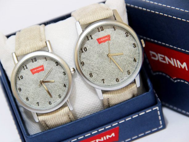 jam tangan pria wanita denim ada 4 pilihan warna jam tangan pria wanita denim ada 4 pilihan warna